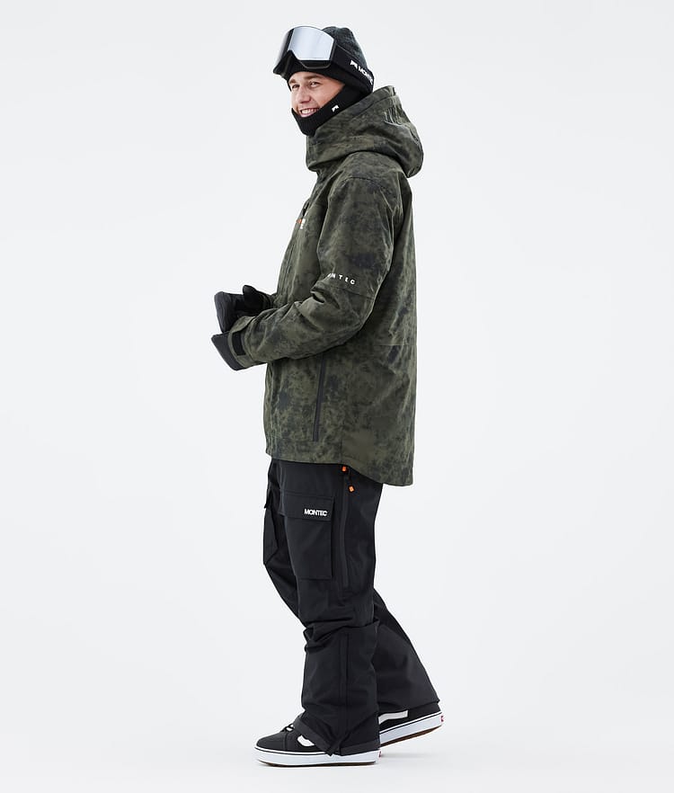 Montec Fawk 21 Lumilautailutakki Miehet Olive Green Tiedye, Image 4 of 10