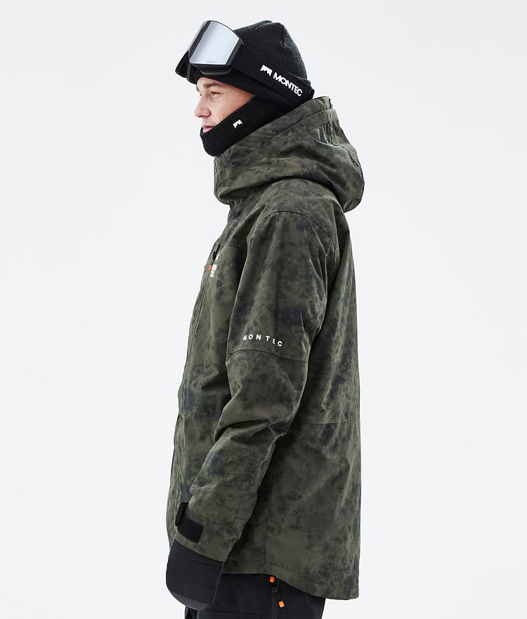Montec Fawk 21 Lumilautailutakki Miehet Olive Green Tiedye, Image 6 of 10