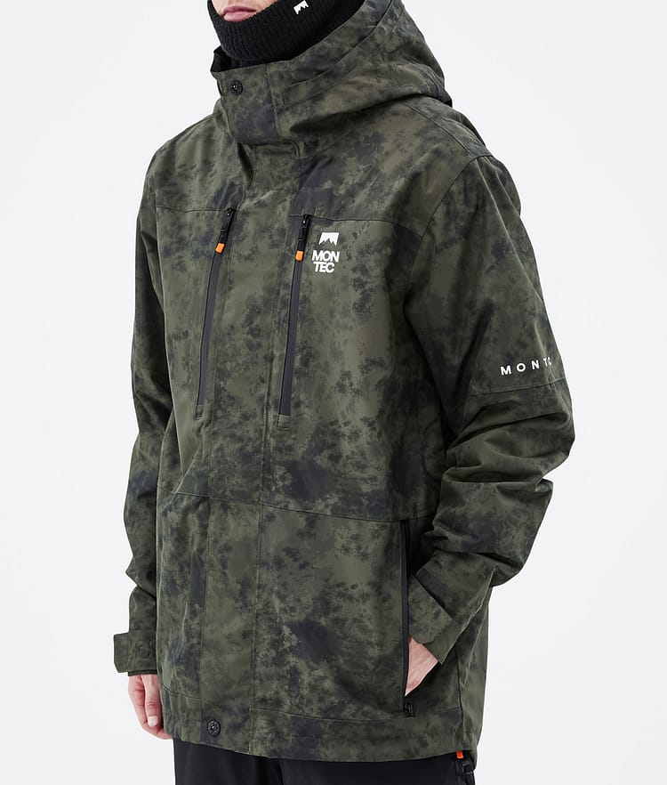 Montec Fawk 21 Lumilautailutakki Miehet Olive Green Tiedye, Image 8 of 10