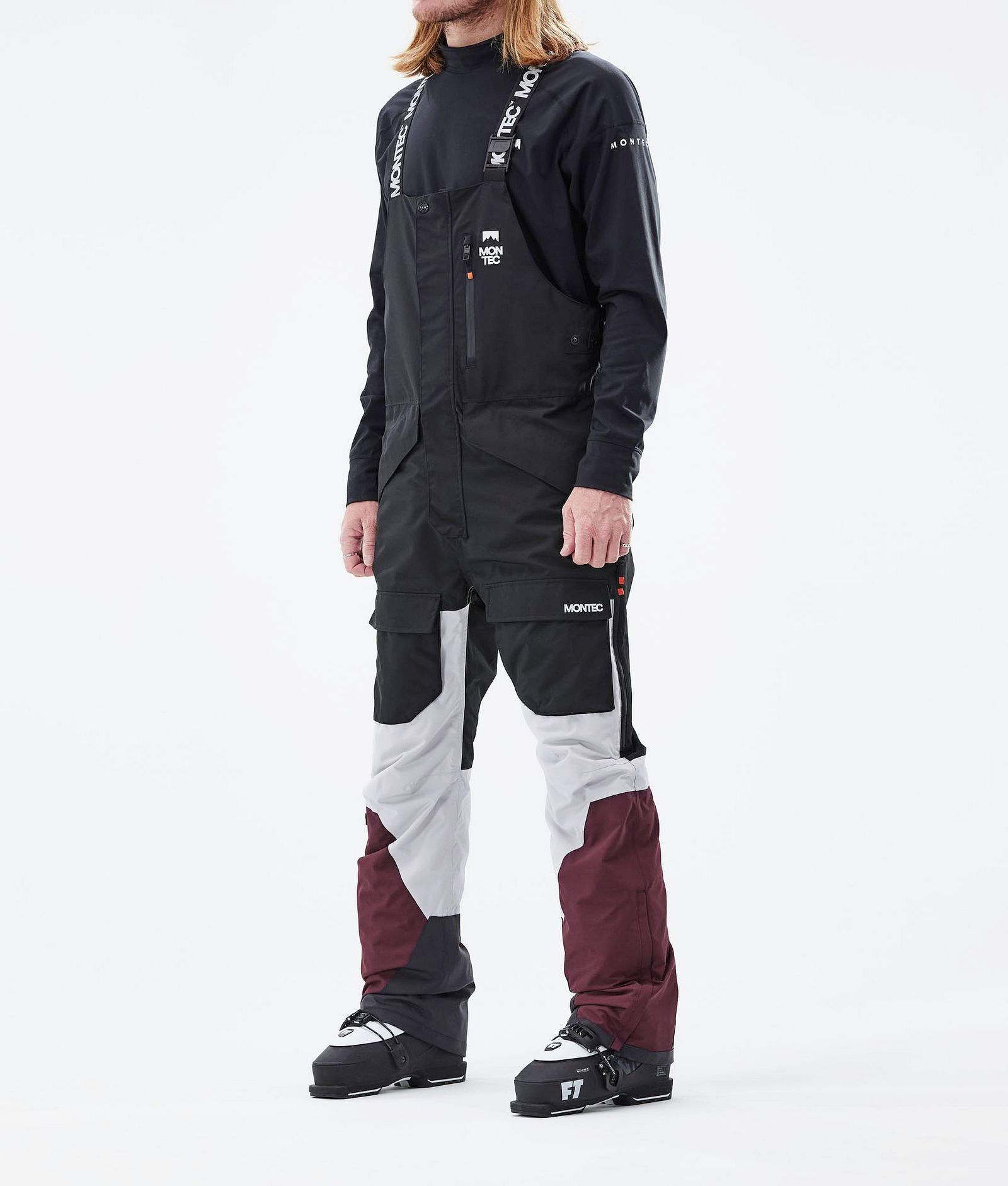 Montec Fawk 2021 Lasketteluhousut Miehet Black/Light Grey/Burgundy, Kuva 1 / 6