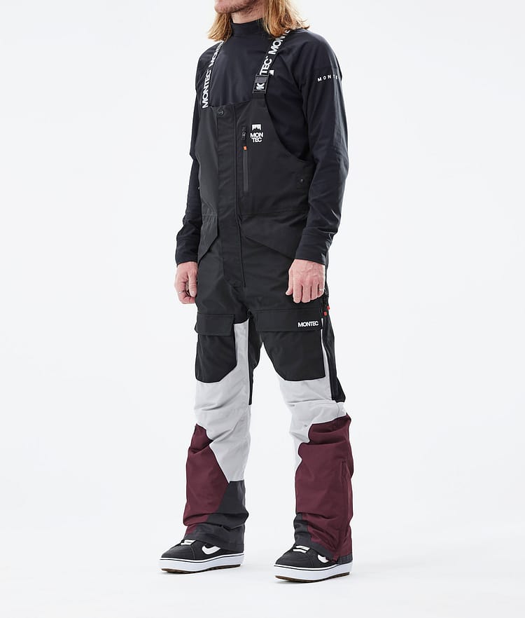 Montec Fawk 2021 Lumilautailuhousut Miehet Black/Light Grey/Burgundy, Kuva 1 / 6