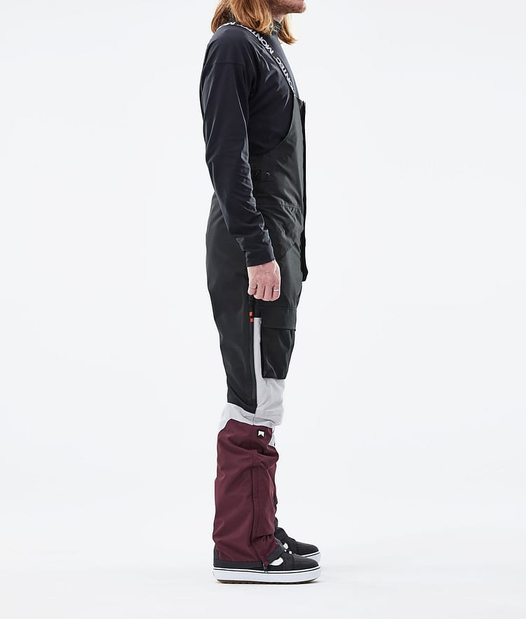 Montec Fawk 2021 Lumilautailuhousut Miehet Black/Light Grey/Burgundy, Kuva 2 / 6
