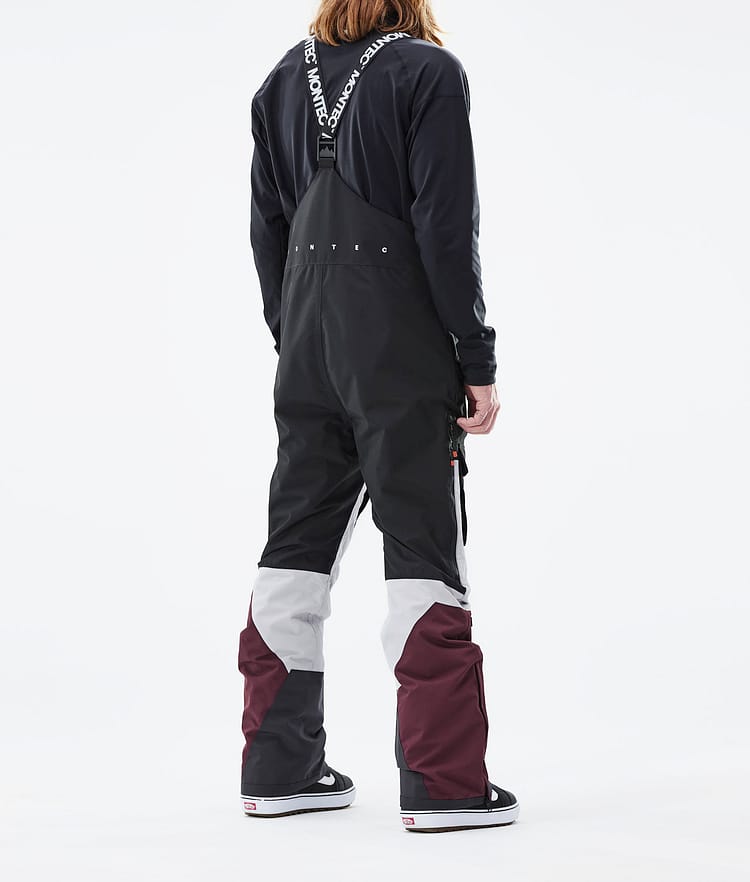 Montec Fawk 2021 Lumilautailuhousut Miehet Black/Light Grey/Burgundy, Kuva 3 / 6