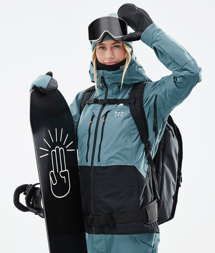 Montec Moss W 21 Lumilautailutakki Naiset Atlantic/Black, Image 4 of 12