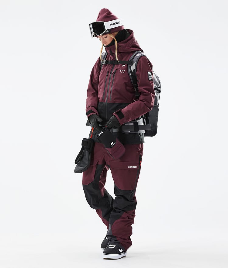 Montec Moss W 21 Lumilautailutakki Naiset Burgundy/Black, Image 5 of 12