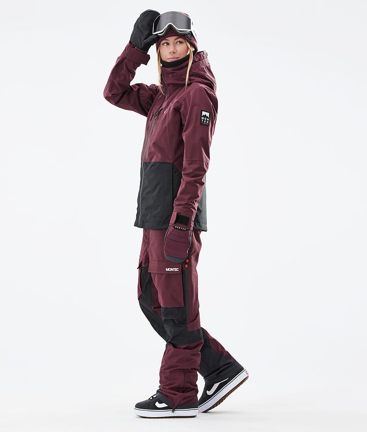 Montec Moss W 21 Lumilautailutakki Naiset Burgundy/Black, Image 6 of 12