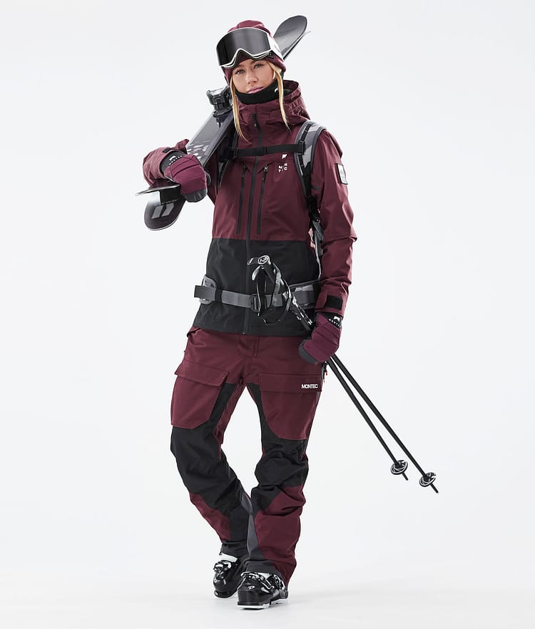 Montec Moss W 21 Laskettelutakki Naiset Burgundy/Black, Image 6 of 13