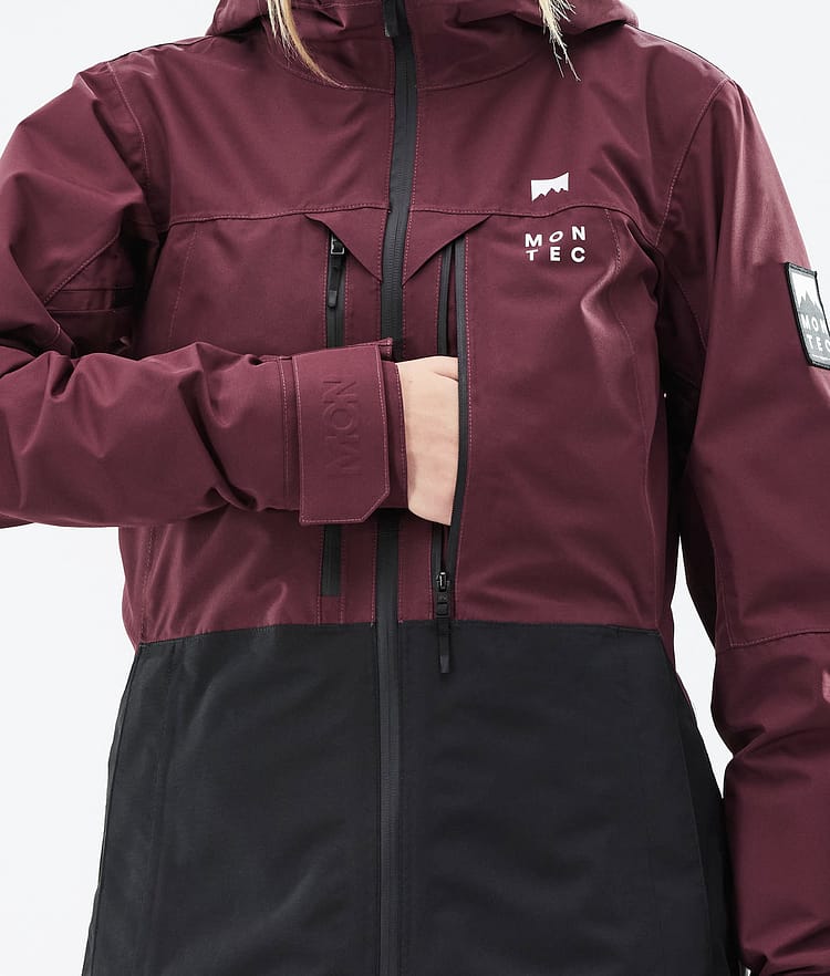 Montec Moss W 21 Lumilautailutakki Naiset Burgundy/Black, Image 11 of 12