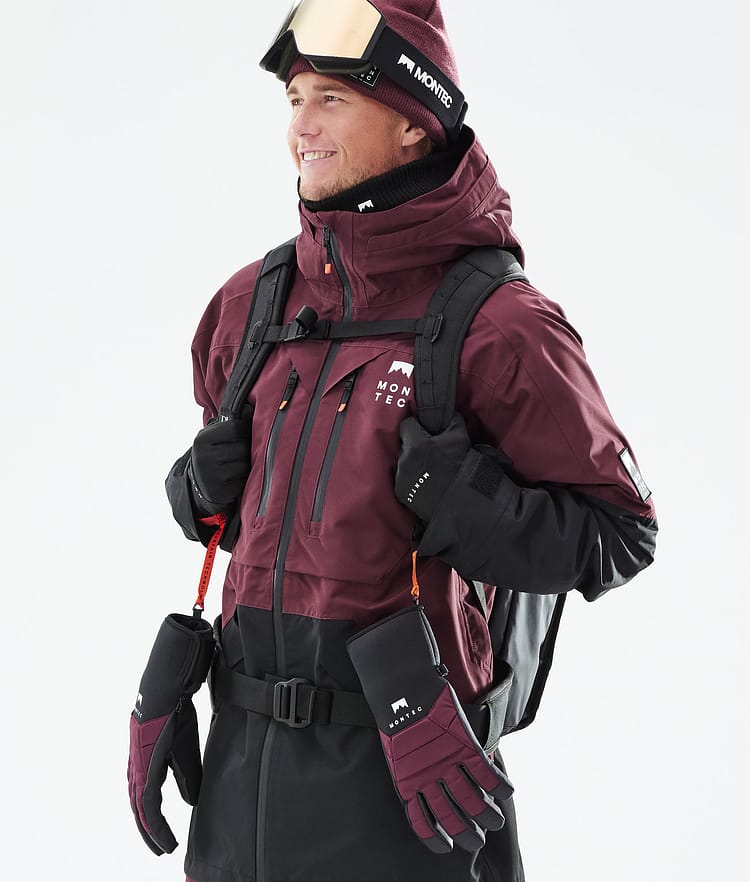 Montec Moss 21 Lumilautailutakki Miehet Burgundy/Black, Image 3 of 13