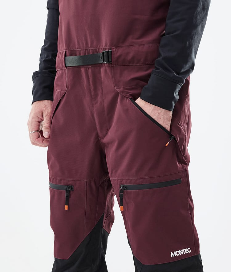 Montec Moss 21 Lumilautailuhousut Miehet Burgundy/Black, Image 4 of 6