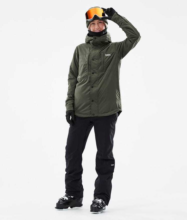 Dope Insulated W Välikerrostakki Laskettelu Naiset Olive Green, Image 5 of 12
