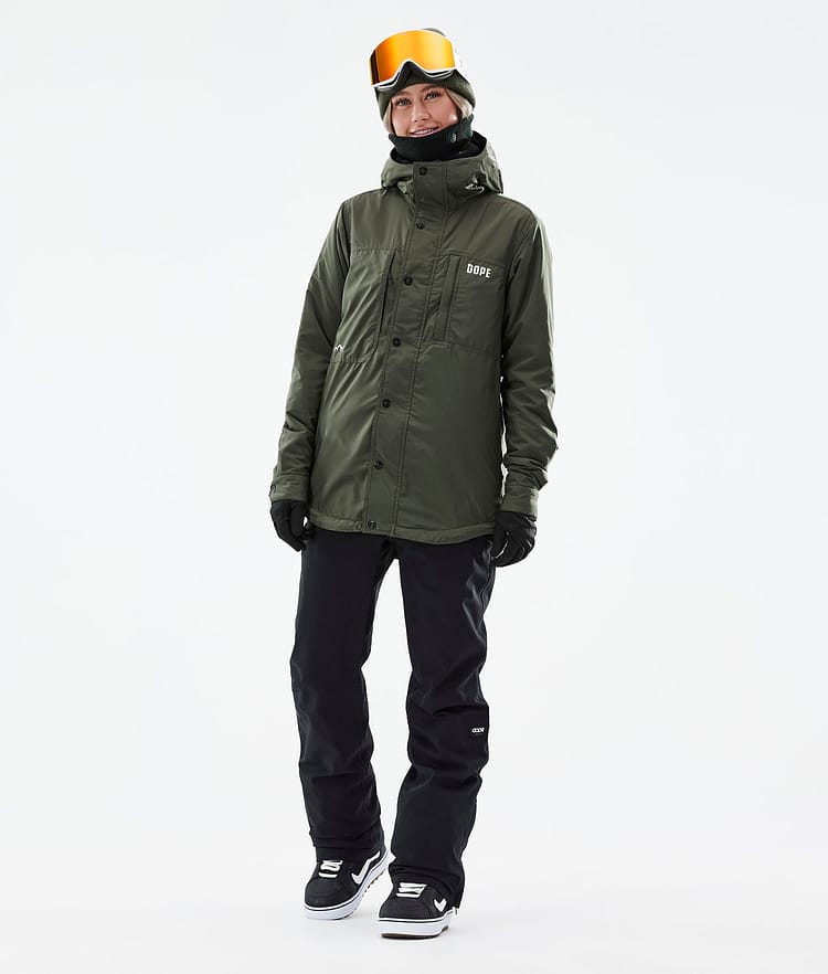 Dope Insulated W Välikerrostakki Naiset Olive Green, Image 5 of 12