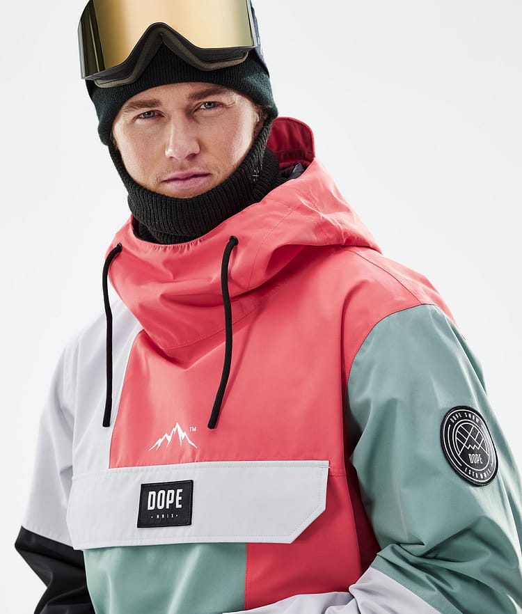Dope Blizzard LE Laskettelutakki Miehet Limited Edition Patchwork Coral, Kuva 3 / 10