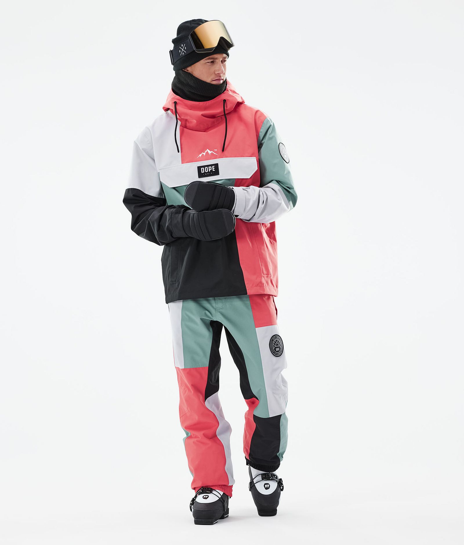 Dope Blizzard LE Laskettelutakki Miehet Limited Edition Patchwork Coral, Kuva 4 / 10