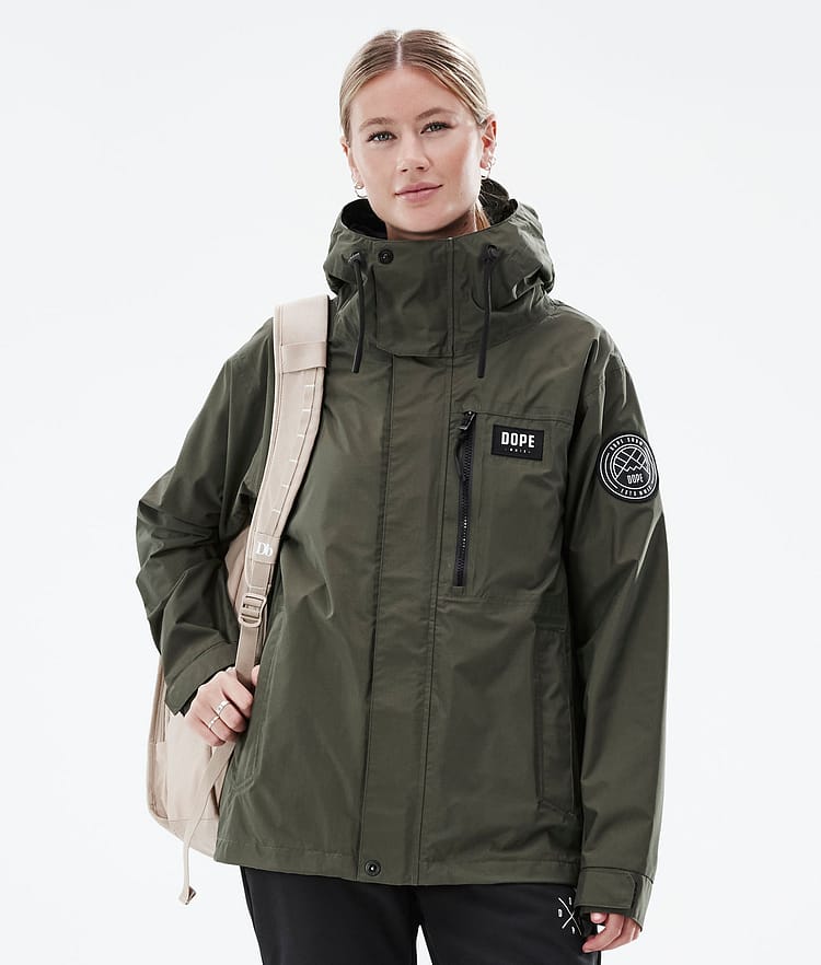 Dope Blizzard Light W Full Zip Ulkoilutakki Naiset Olive Green, Kuva 1 / 10