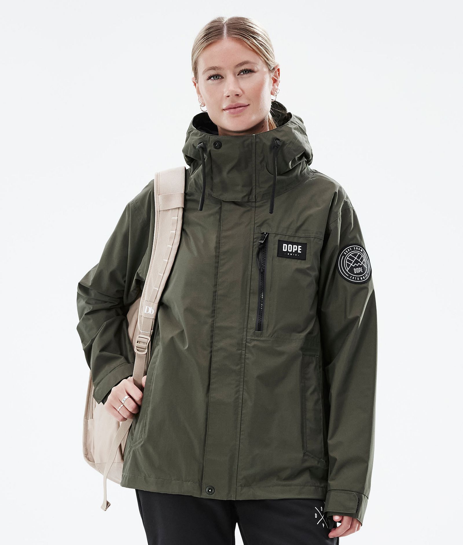 Dope Blizzard Light W Full Zip Ulkoilutakki Naiset Olive Green, Kuva 1 / 10