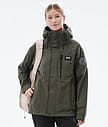 Dope Blizzard Light W Full Zip Ulkoilutakki Naiset Olive Green
