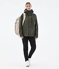 Dope Blizzard Light W Full Zip Ulkoilutakki Naiset Olive Green, Kuva 3 / 10