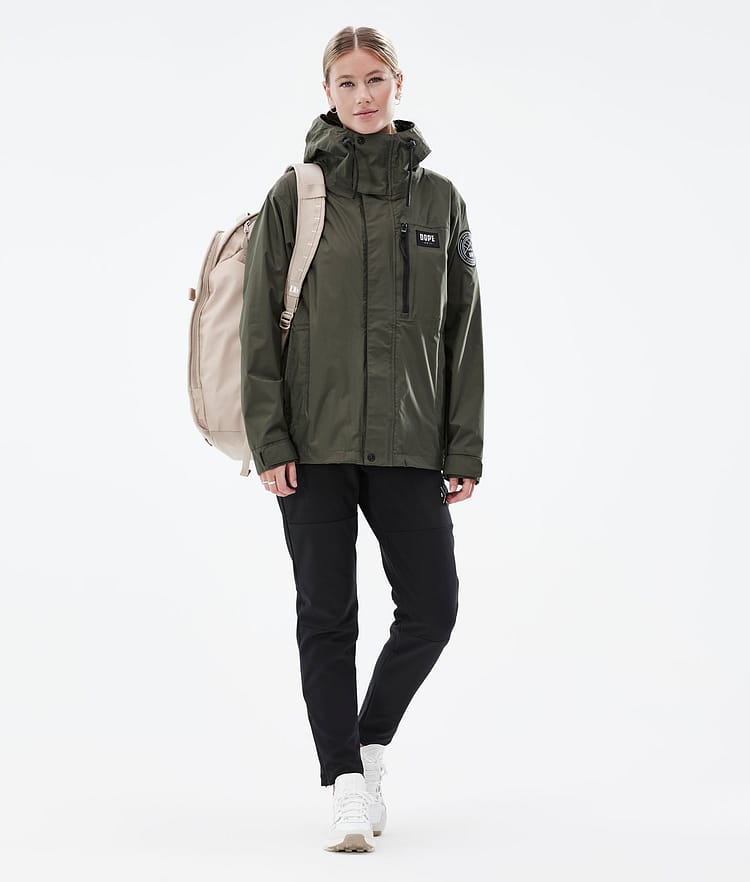 Dope Blizzard Light W Full Zip Ulkoilutakki Naiset Olive Green, Kuva 3 / 10