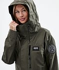 Dope Blizzard Light W Full Zip Ulkoilutakki Naiset Olive Green, Kuva 5 / 10