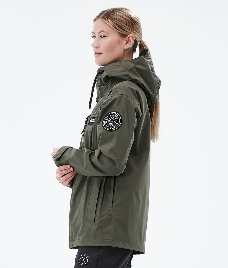 Dope Blizzard Light W Full Zip Ulkoilutakki Naiset Olive Green, Kuva 6 / 10