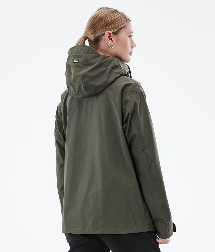 Dope Blizzard Light W Full Zip Ulkoilutakki Naiset Olive Green, Kuva 7 / 10