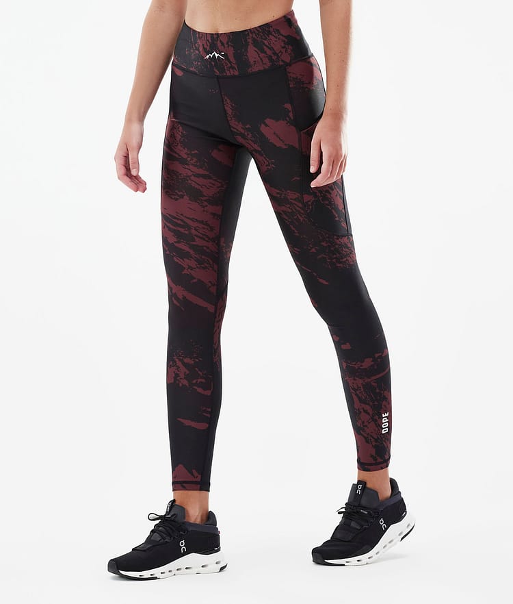 Dope Lofty Tech Leggingsit Naiset Paint Burgundy