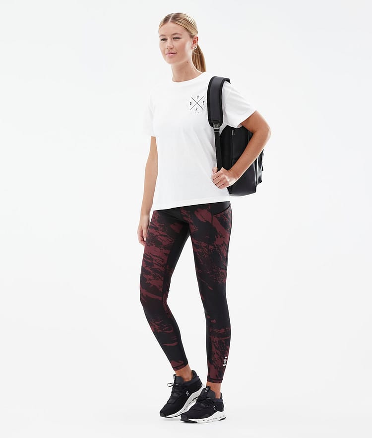 Dope Lofty Tech Leggingsit Naiset Paint Burgundy, Kuva 3 / 8