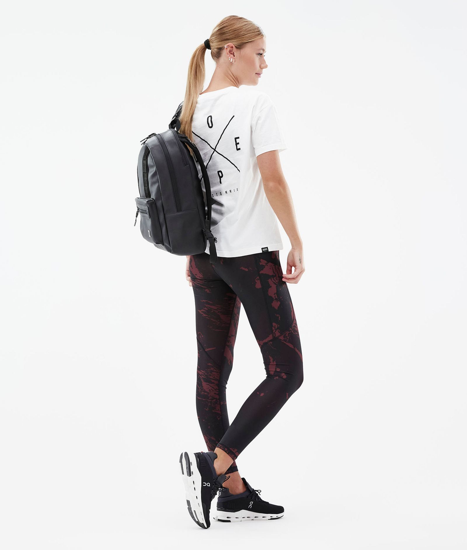 Dope Lofty Tech Leggingsit Naiset Paint Burgundy, Kuva 4 / 8