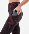 Dope Lofty Tech Leggingsit Naiset Paint Burgundy, Kuva 5 / 8
