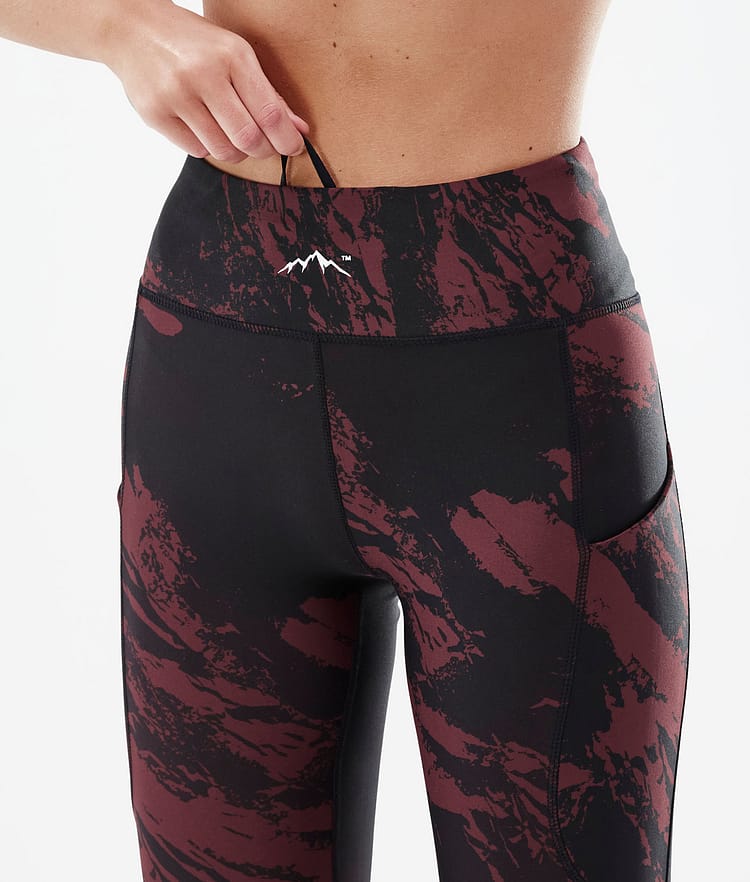 Dope Lofty Tech Leggingsit Naiset Paint Burgundy, Kuva 6 / 8