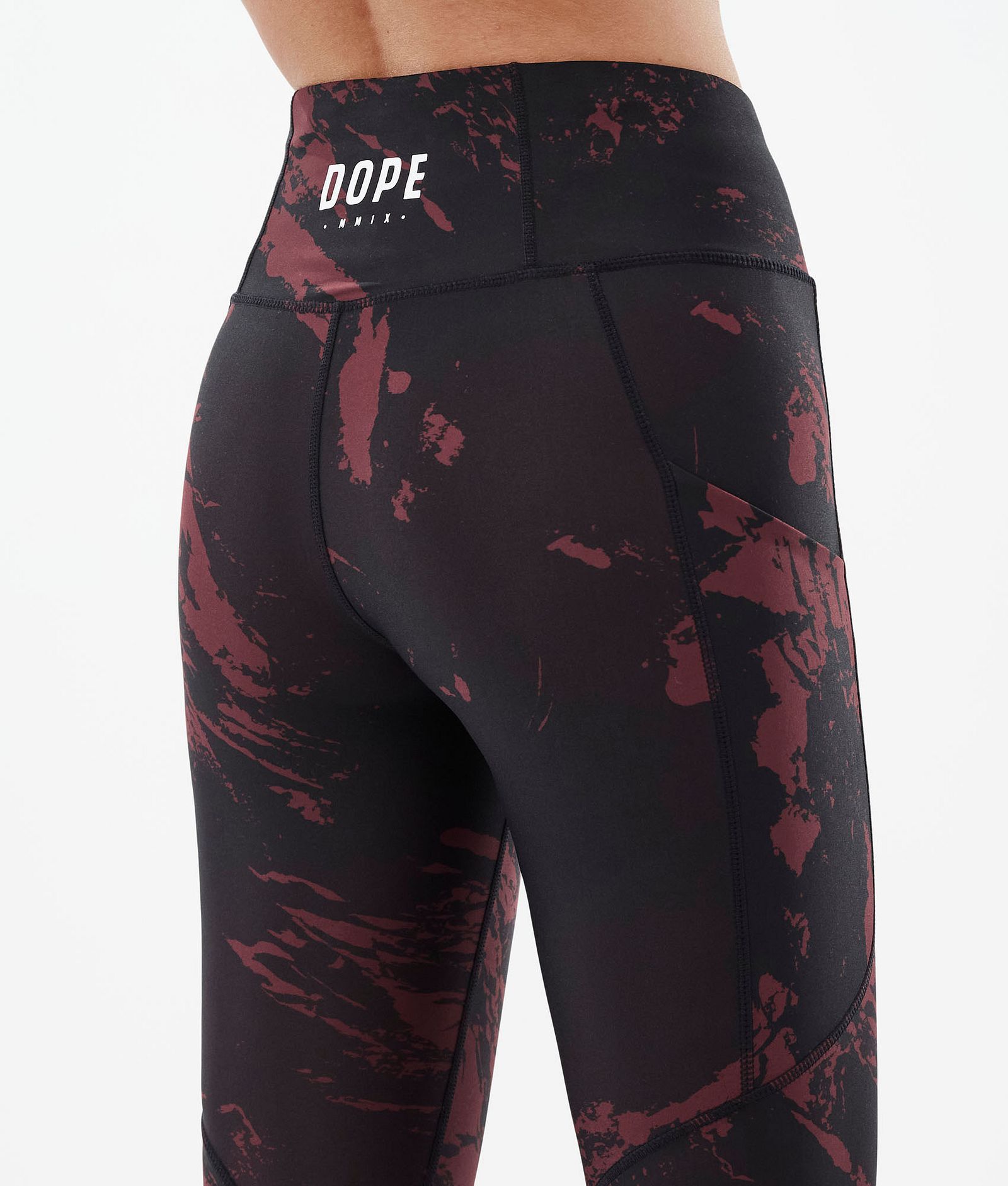 Dope Lofty Tech Leggingsit Naiset Paint Burgundy, Kuva 7 / 8