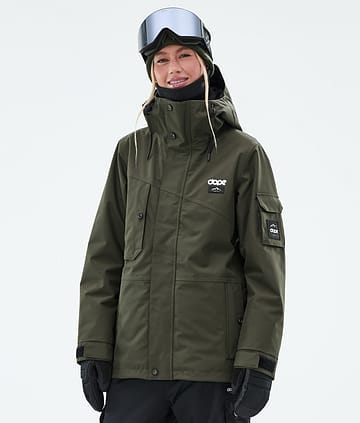 Dope Adept W Lumilautailutakki Naiset Olive Green