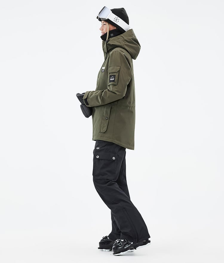 Dope Adept W Laskettelutakki Naiset Olive Green/Black