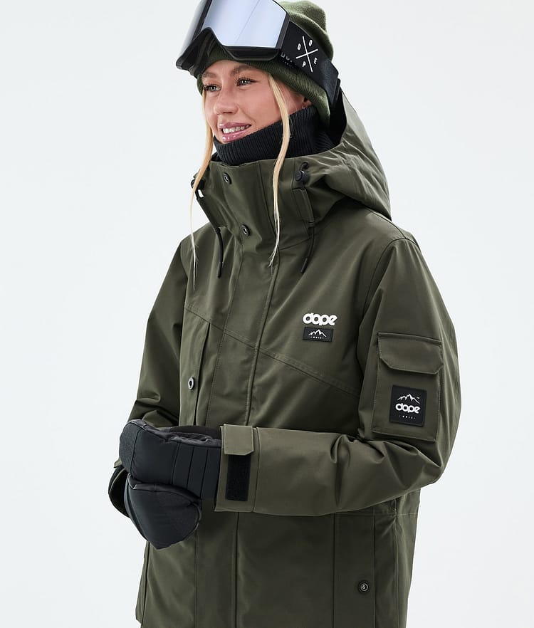 Dope Adept W Lumilautailutakki Naiset Olive Green, Image 4 of 9
