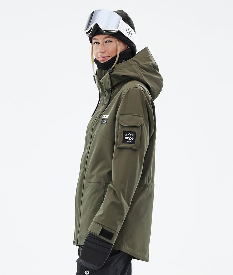 Dope Adept W Laskettelutakki Naiset Olive Green/Black