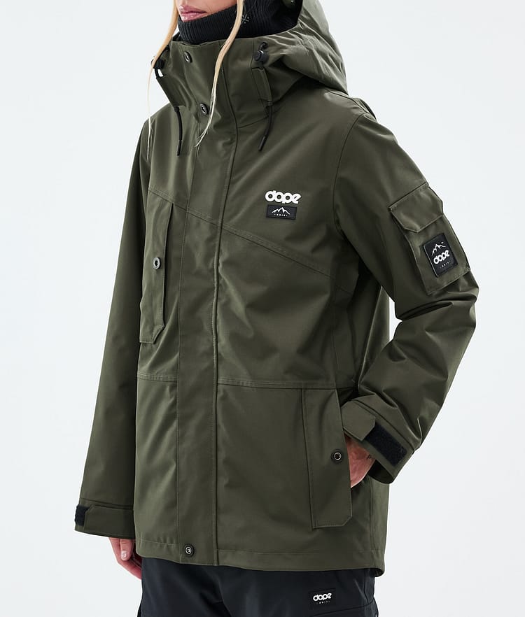 Dope Adept W Lumilautailutakki Naiset Olive Green, Image 7 of 9