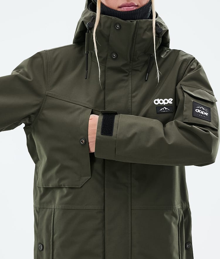 Dope Adept W Lumilautailutakki Naiset Olive Green, Image 8 of 9