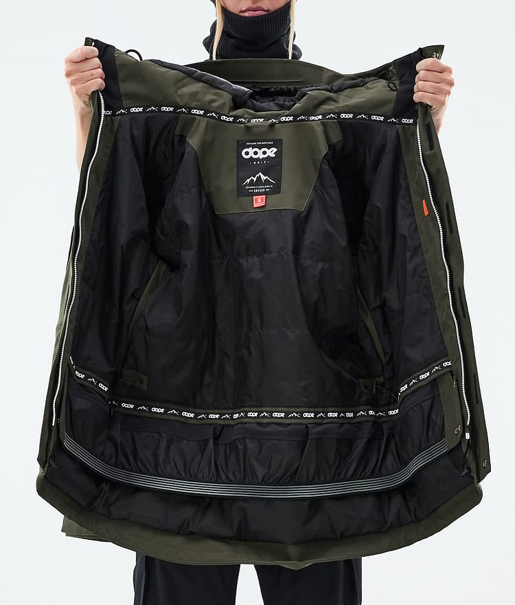 Dope Adept W Lumilautailutakki Naiset Olive Green, Kuva 9 / 9