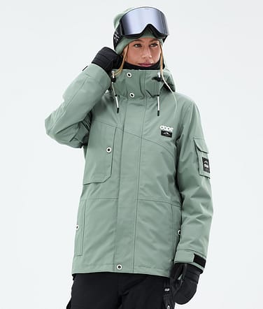 Dope Adept W Lumilautailutakki Naiset Faded Green
