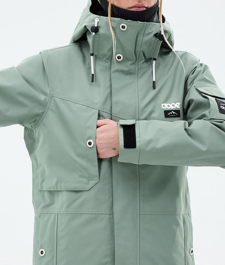 Dope Adept W Lumilautailutakki Naiset Faded Green Renewed, Kuva 9 / 10