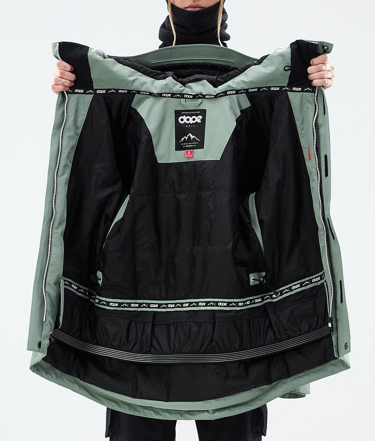 Dope Adept W Lumilautailutakki Naiset Faded Green Renewed, Kuva 10 / 10