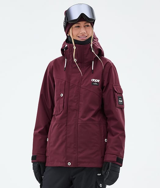 Dope Adept W Lumilautailutakki Naiset Burgundy