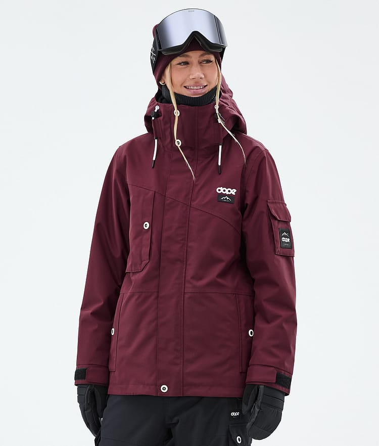 Dope Adept W Lumilautailutakki Naiset Burgundy Renewed, Kuva 1 / 10