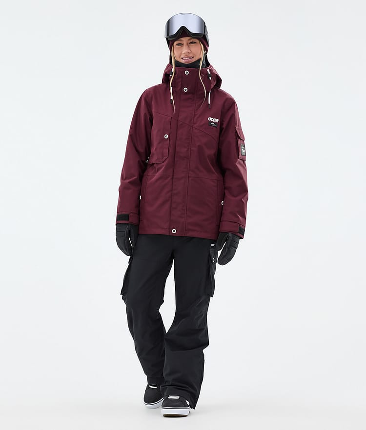 Dope Adept W Lumilautailutakki Naiset Burgundy Renewed, Kuva 3 / 10