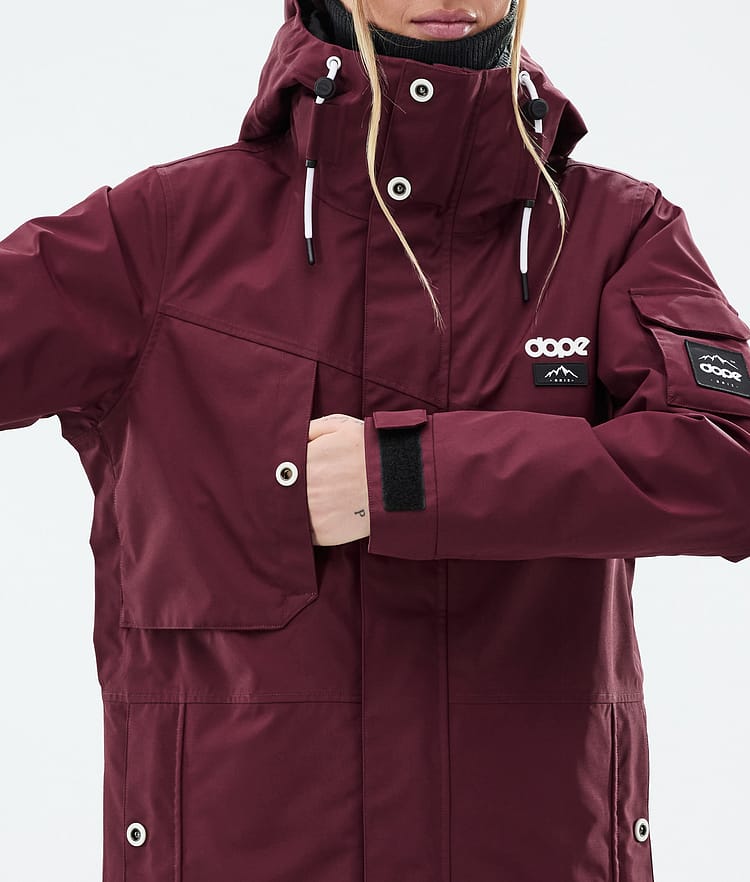 Dope Adept W Lumilautailutakki Naiset Burgundy Renewed, Kuva 9 / 10