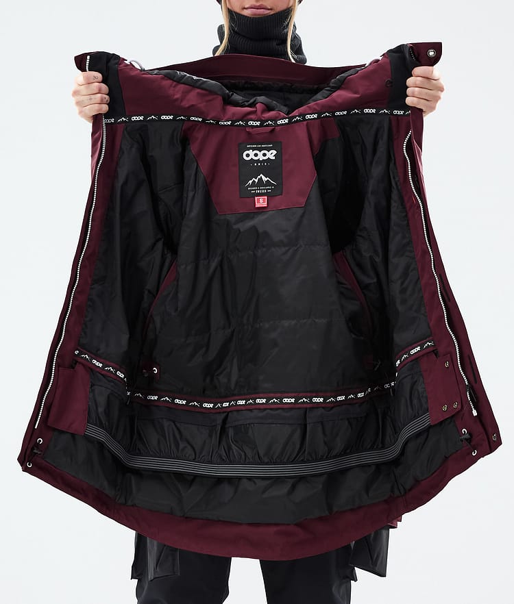 Dope Adept W Lumilautailutakki Naiset Burgundy Renewed, Kuva 10 / 10