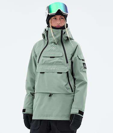 Dope Akin W Lumilautailutakki Naiset Faded Green
