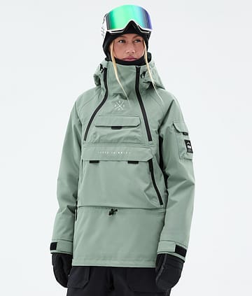 Dope Akin W Lumilautailutakki Naiset Faded Green