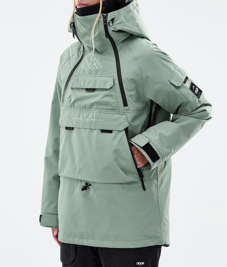 Dope Akin W Lumilautailutakki Naiset Faded Green, Kuva 7 / 9
